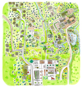 Illustration d'un plan de ferme au Costa Rica